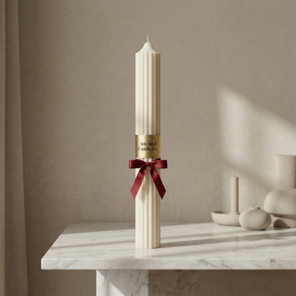Spire – Sculpted Fluted Pillar Candle