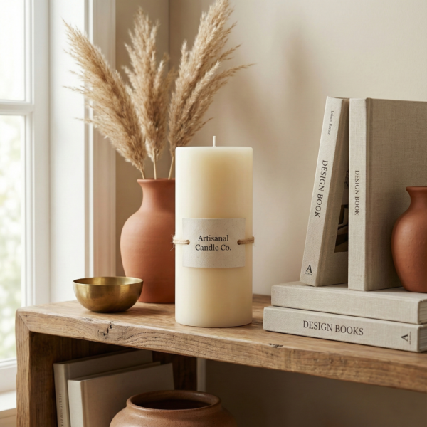 5 Ivory Standard – Classic Smooth Pillar Candle