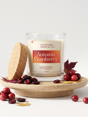Autumn Cranberry – Warm Spiced Berry Fragrance Candle