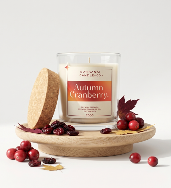 Autumn Cranberry – Warm Spiced Berry Fragrance Candle