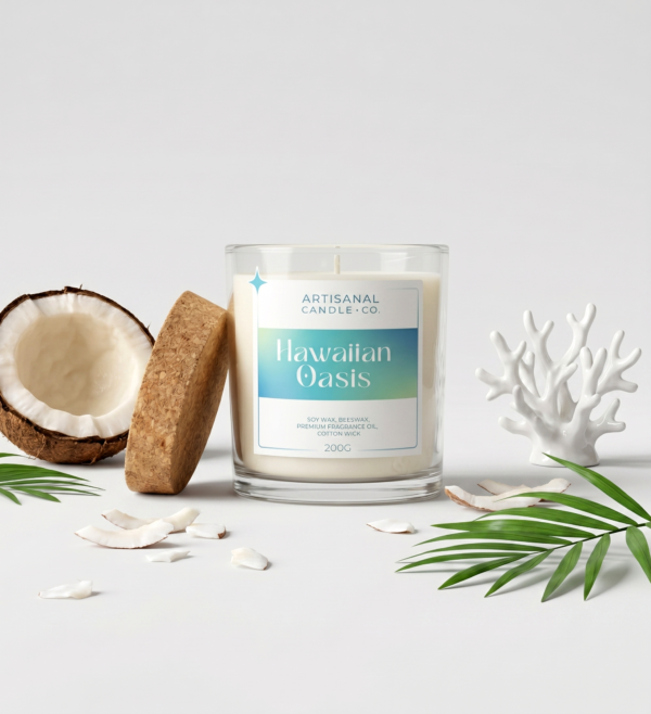 Hawaiian Oasis-website new Hawaiian Oasis – Coconut Fragrance Luxury Scented Candle