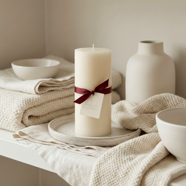 Ivory Standard – Classic Smooth Pillar Candle