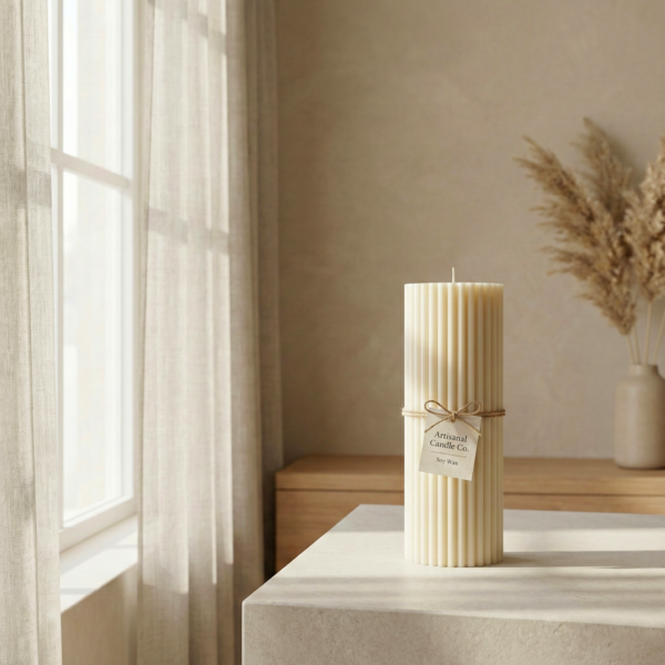 Corinth – Fluted Pillar Candle