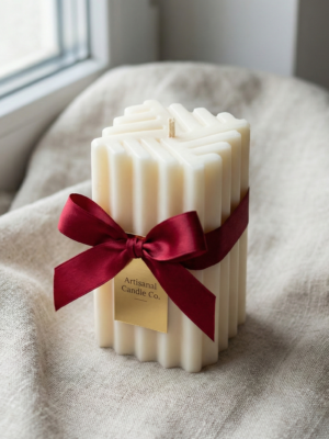 Ridge Petit – Fluted Mini Pillar Candle