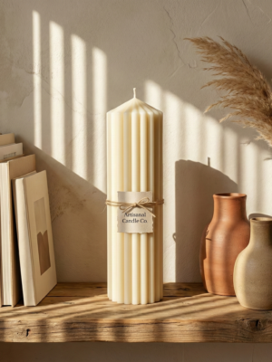 Cathedral Ridge – Sculpted Fluted Pillar Candle