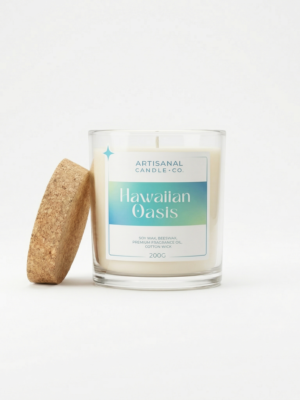 Hawaiian Oasis – Coconut Fragrance Luxury Scented Candle