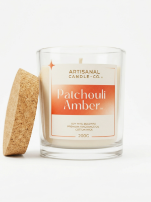Patchouli Amber — Rich Wood Scented Candle