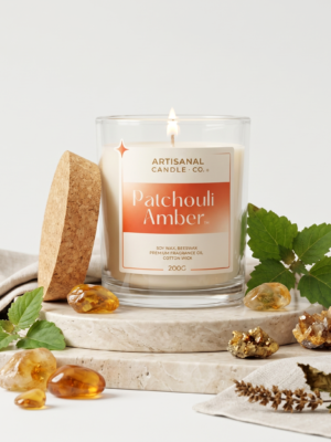 Patchouli Amber — Rich Wood Scented Candle