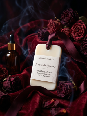 Velvet & Rose Wax Tablet – Handcrafted Botanical Fragrance Tablet