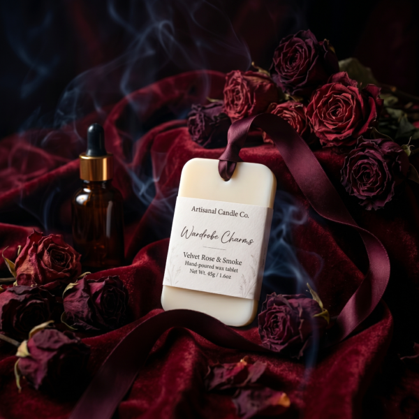 Velvet & Rose Wax Tablet – Handcrafted Botanical Fragrance Tablet