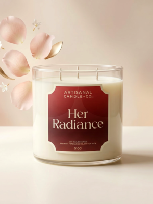Her Radiance-4 Her Radiance – Luxury 3-Wick Scented Candle