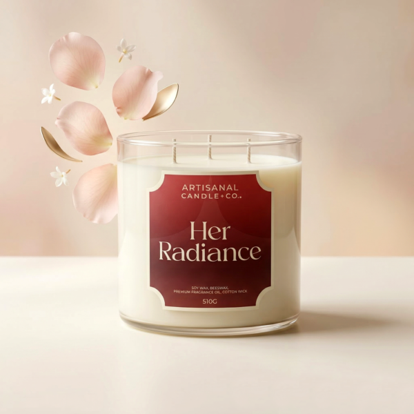 Her Radiance-4 Her Radiance – Luxury 3-Wick Scented Candle