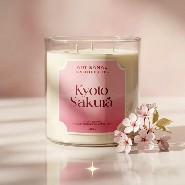 Kyoto Sakura 3 Kyoto Sakura – Luxury 3-Wick Soy Wax Scented Candle