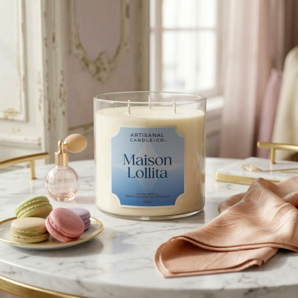 Maison Lolita-1 Maison Lolita – Luxury 3-Wick Soy Wax Candle