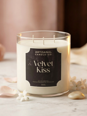 Velvet Kiss-4 Velvet Kiss | Luxury 3-Wick Soy Wax Candle