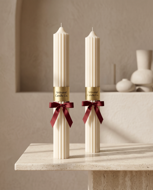 Spire 2 Spire – Sculpted Fluted Pillar Candle