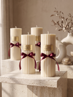 Corinth – Fluted Pillar Candle