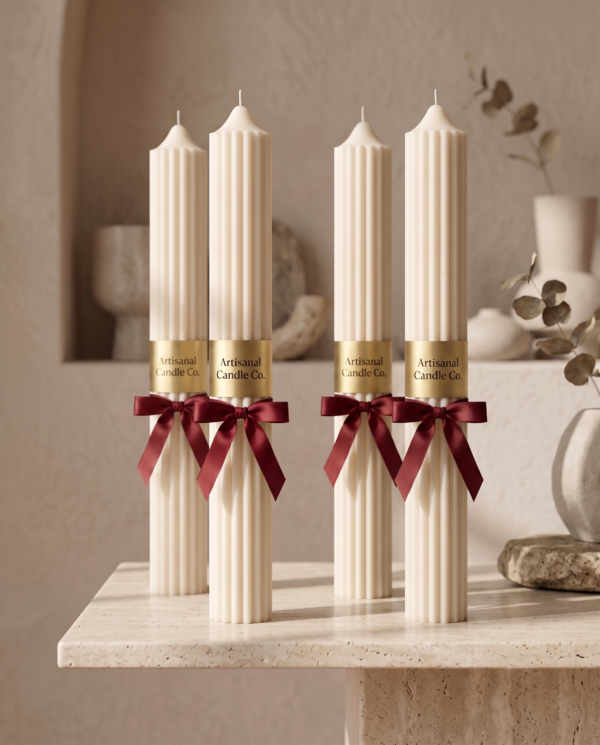 spire 4 Spire – Sculpted Fluted Pillar Candle