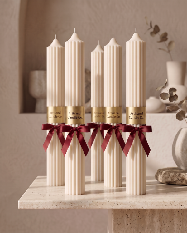 spire 6 Spire – Sculpted Fluted Pillar Candle